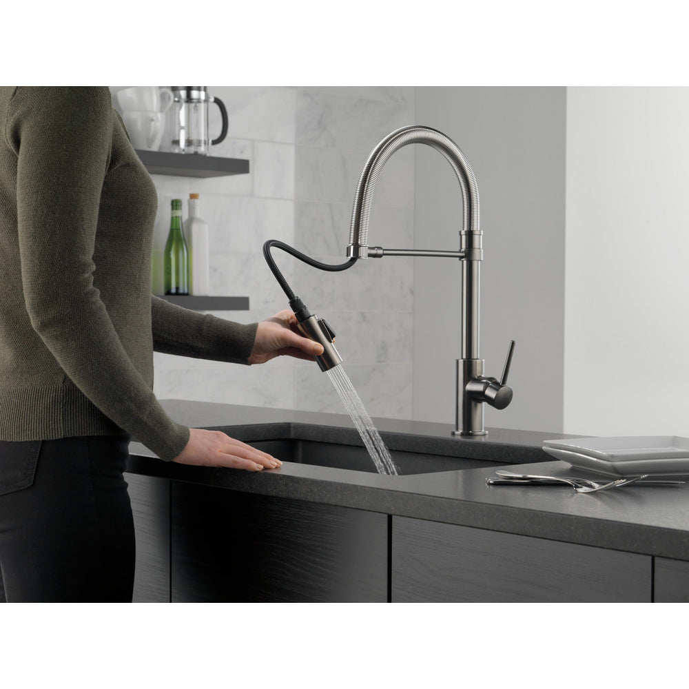 Delta Trinsic Single-Handle Pull-Down Spring Kitchen Faucet - 9659