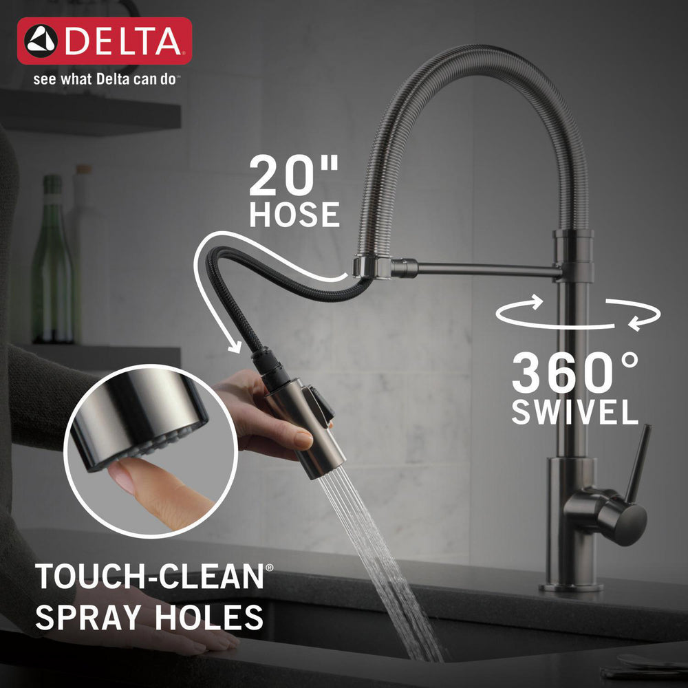 Delta Trinsic Single-Handle Pull-Down Spring Kitchen Faucet - 9659