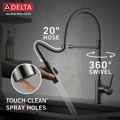 Delta Trinsic Single-Handle Pull-Down Spring Kitchen Faucet - 9659