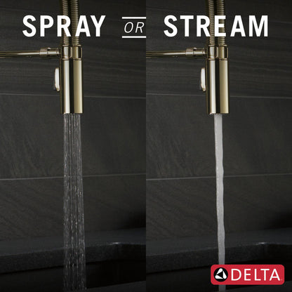 Delta Trinsic Single-Handle Pull-Down Spring Kitchen Faucet - 9659