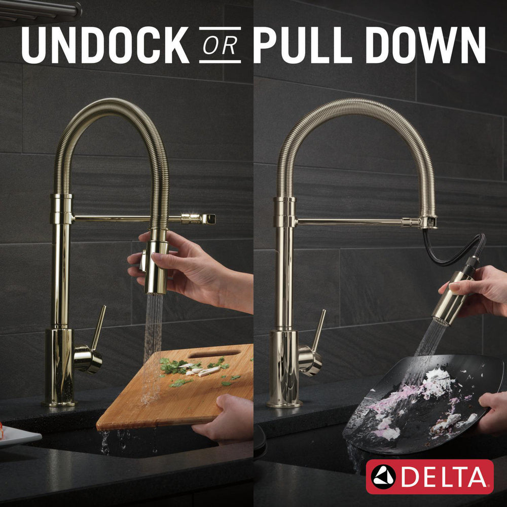 Delta Trinsic Single-Handle Pull-Down Spring Kitchen Faucet - 9659