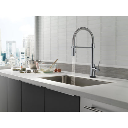Delta Trinsic Single-Handle Pull-Down Spring Kitchen Faucet with Touch2O Technology - 9659T