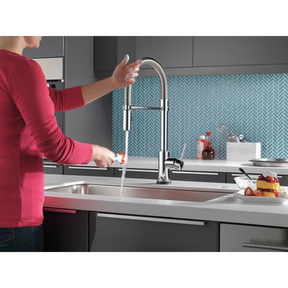 Delta Trinsic Single-Handle Pull-Down Spring Kitchen Faucet with Touch2O Technology - 9659T