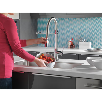 Delta Trinsic Single-Handle Pull-Down Spring Kitchen Faucet with Touch2O Technology - 9659T