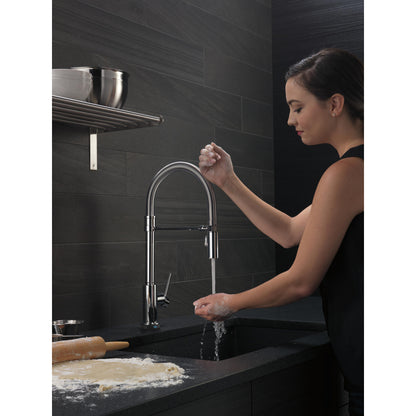 Delta Trinsic Single-Handle Pull-Down Spring Kitchen Faucet with Touch2O Technology - 9659T