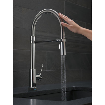 Delta Trinsic Single-Handle Pull-Down Spring Kitchen Faucet with Touch2O Technology - 9659T