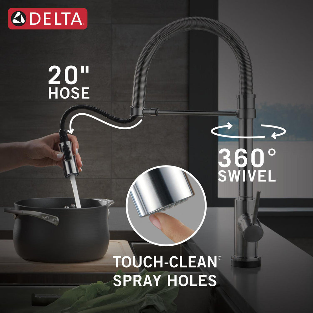 Delta Trinsic Touch2O Technology Kitchen Faucet with Touchless Technology - 9659TL