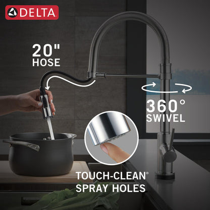 Delta Trinsic Touch2O Technology Kitchen Faucet with Touchless Technology - 9659TL
