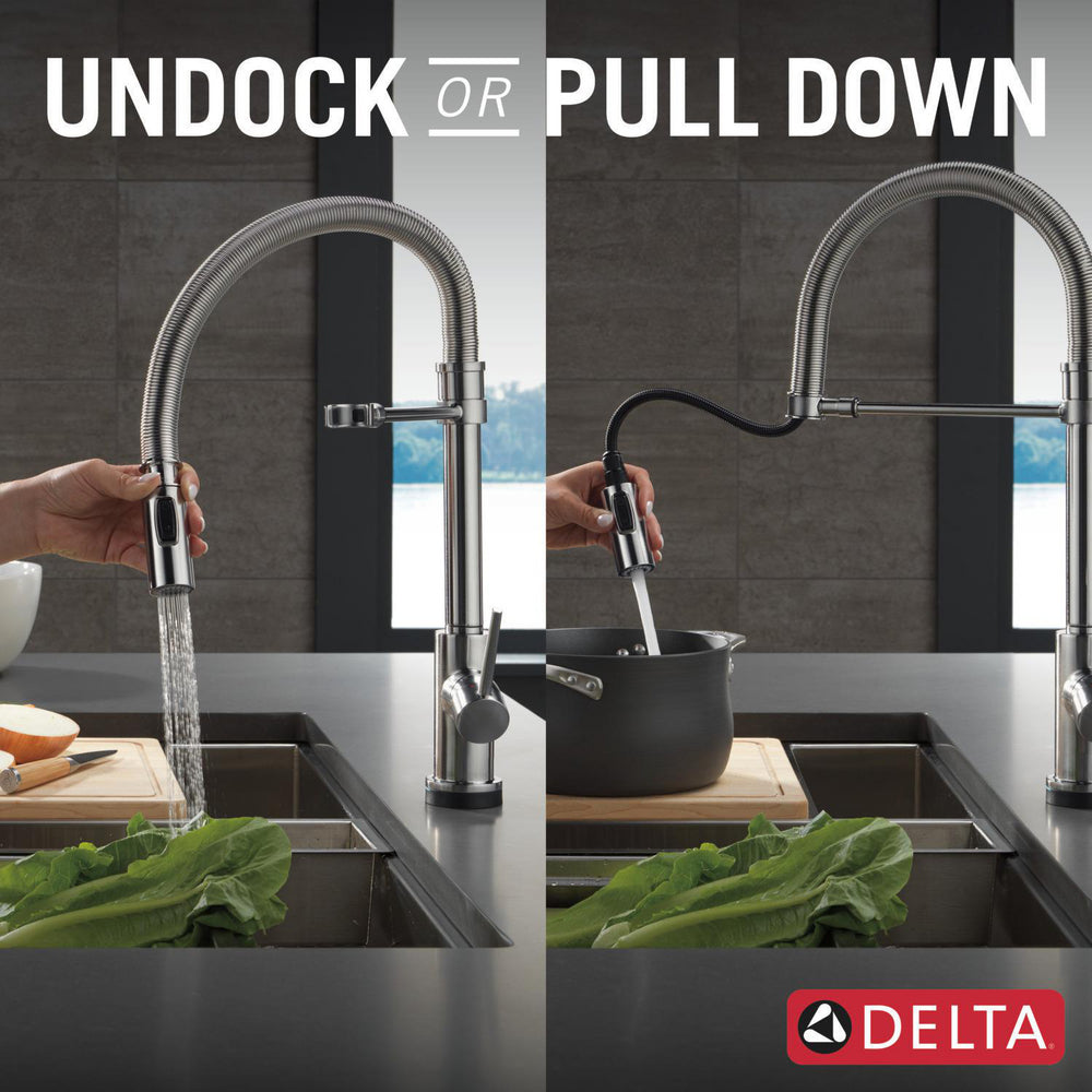 Delta Trinsic Touch2O Technology Kitchen Faucet with Touchless Technology - 9659TL