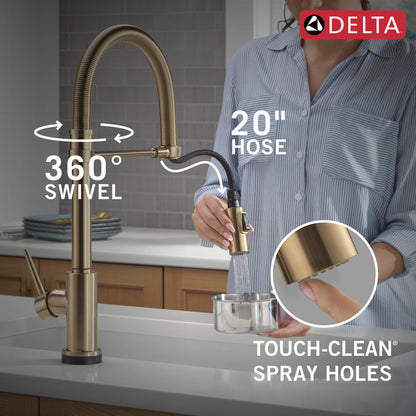Delta Trinsic Touch2O Technology Kitchen Faucet with Touchless Technology - 9659TL
