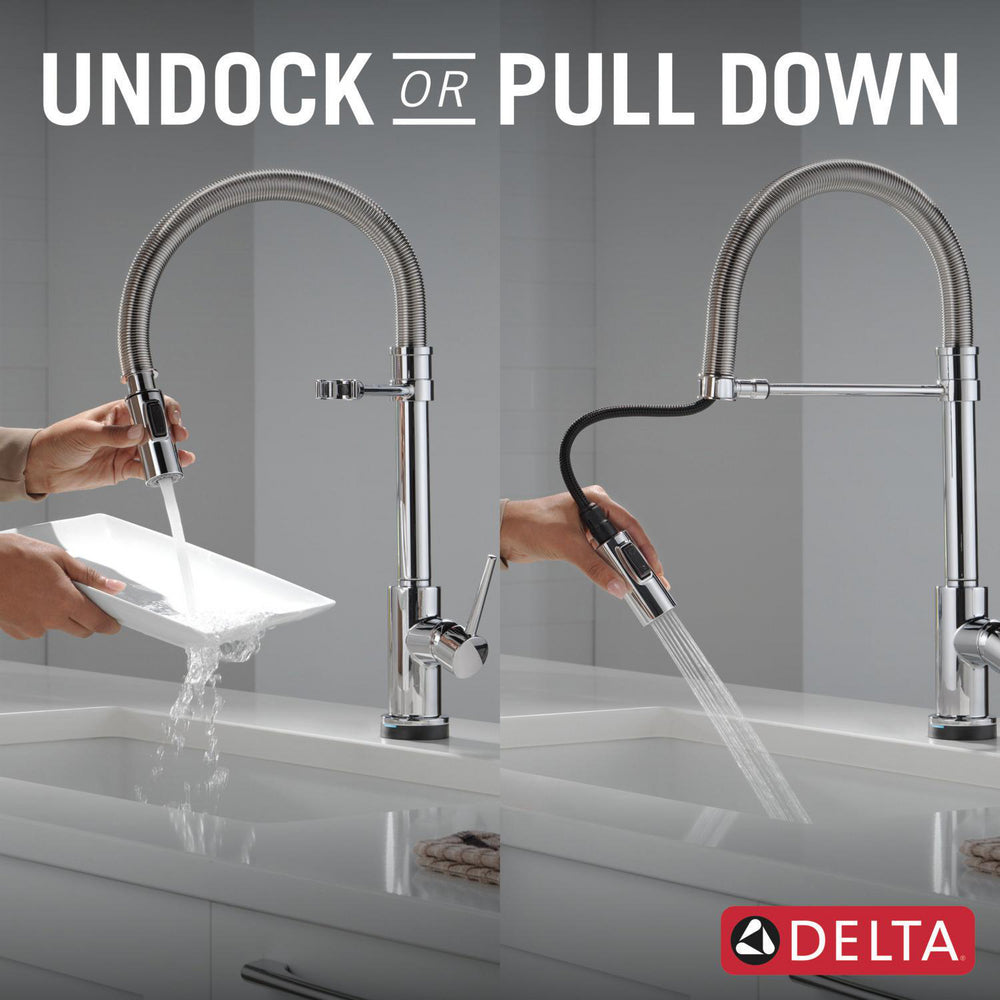 Delta Trinsic Touch2O Technology Kitchen Faucet with Touchless Technology - 9659TL