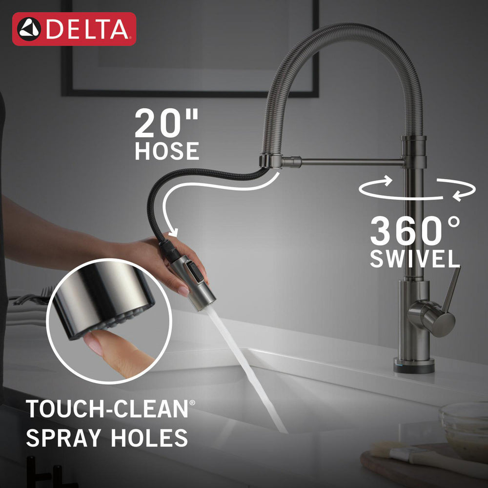 Delta Trinsic Touch2O Technology Kitchen Faucet with Touchless Technology - 9659TL
