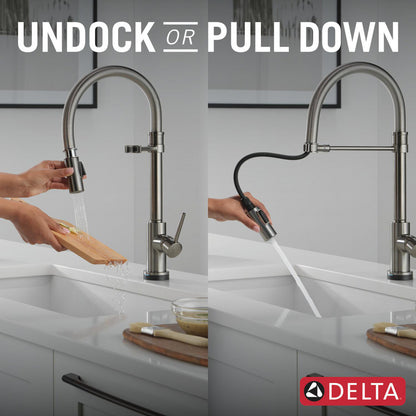 Delta Trinsic Touch2O Technology Kitchen Faucet with Touchless Technology - 9659TL
