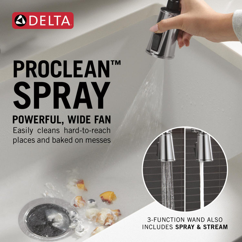 Delta Renaldi Single-Handle Pull-Down Spring Kitchen Faucet - 9684