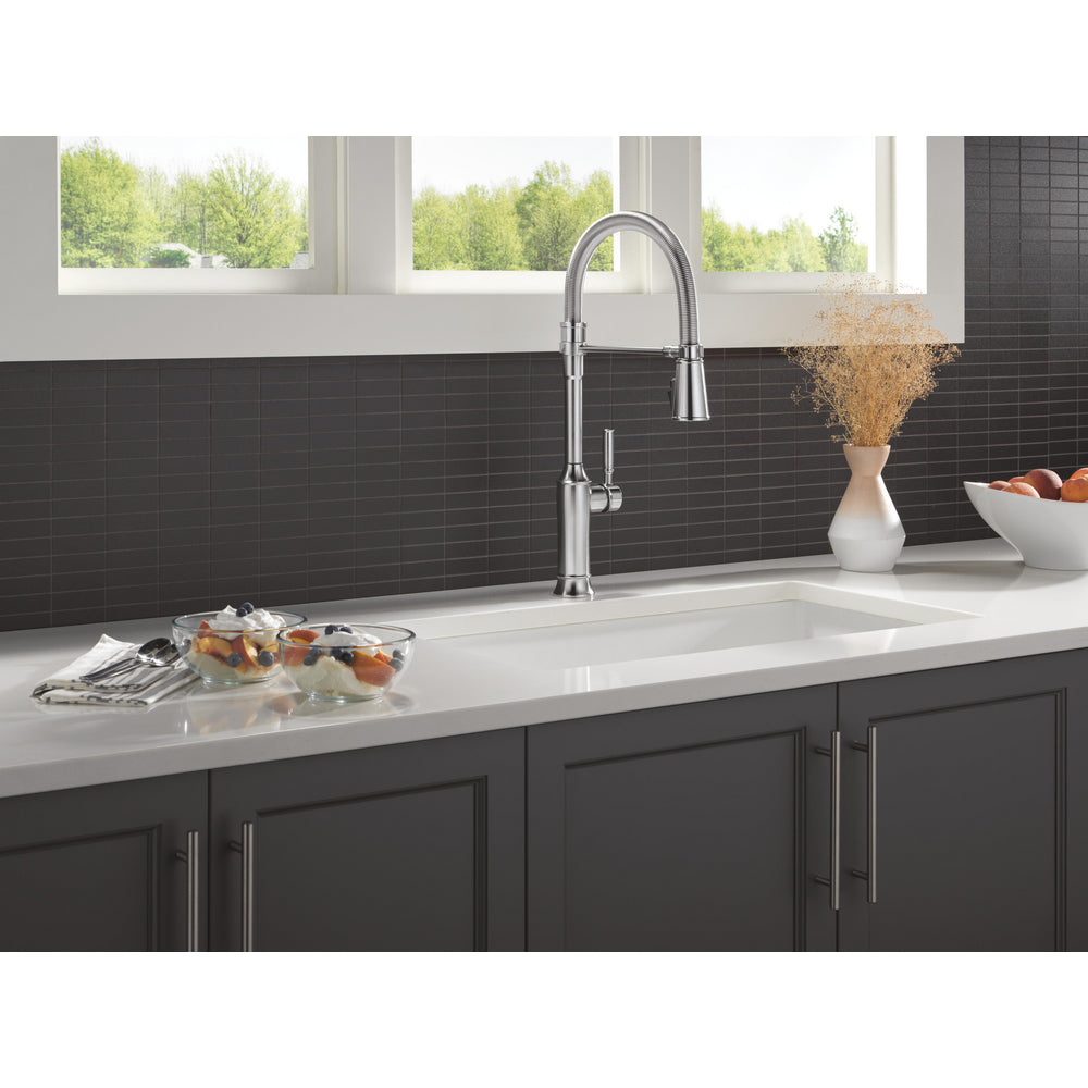 Delta Renaldi Single-Handle Pull-Down Spring Kitchen Faucet - 9684