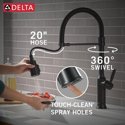 Delta Renaldi Single-Handle Pull-Down Spring Kitchen Faucet - 9684