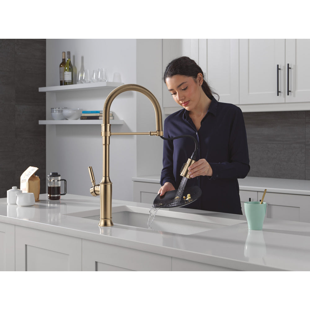 Delta Renaldi Single-Handle Pull-Down Spring Kitchen Faucet - 9684