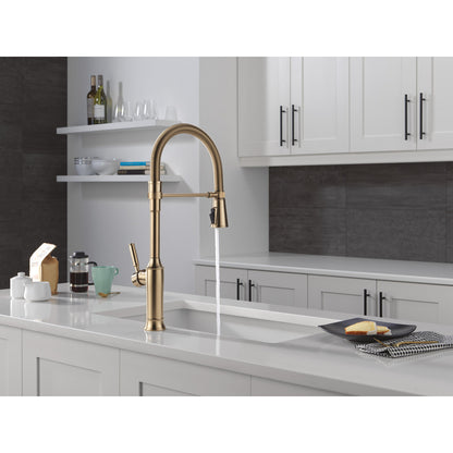 Delta Renaldi Single-Handle Pull-Down Spring Kitchen Faucet - 9684