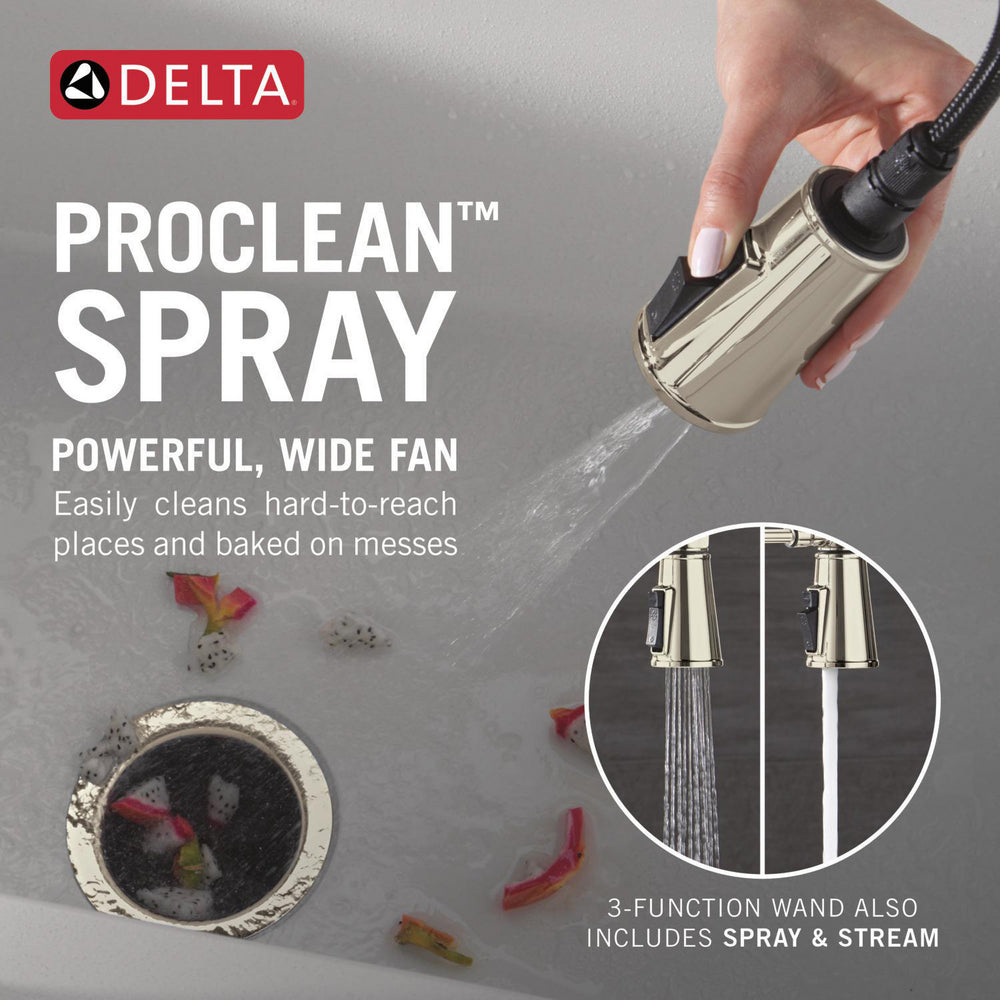 Delta Renaldi Single-Handle Pull-Down Spring Kitchen Faucet - 9684