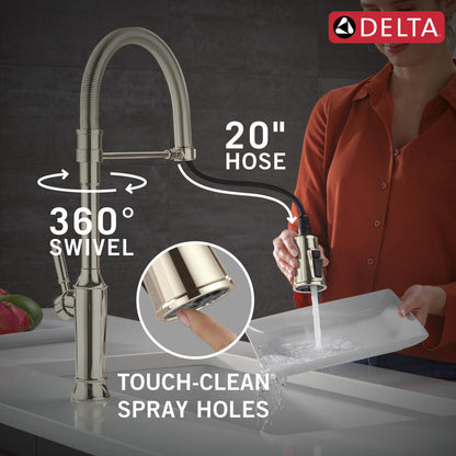 Delta Renaldi Single-Handle Pull-Down Spring Kitchen Faucet - 9684