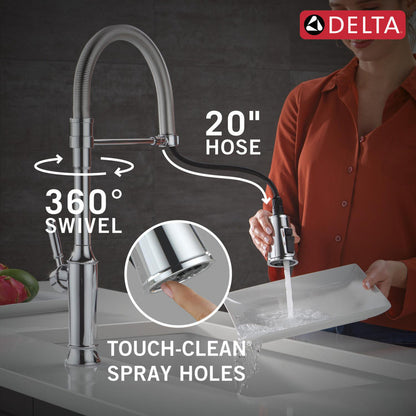 Delta Renaldi Single-Handle Pull-Down Spring Kitchen Faucet - 9684