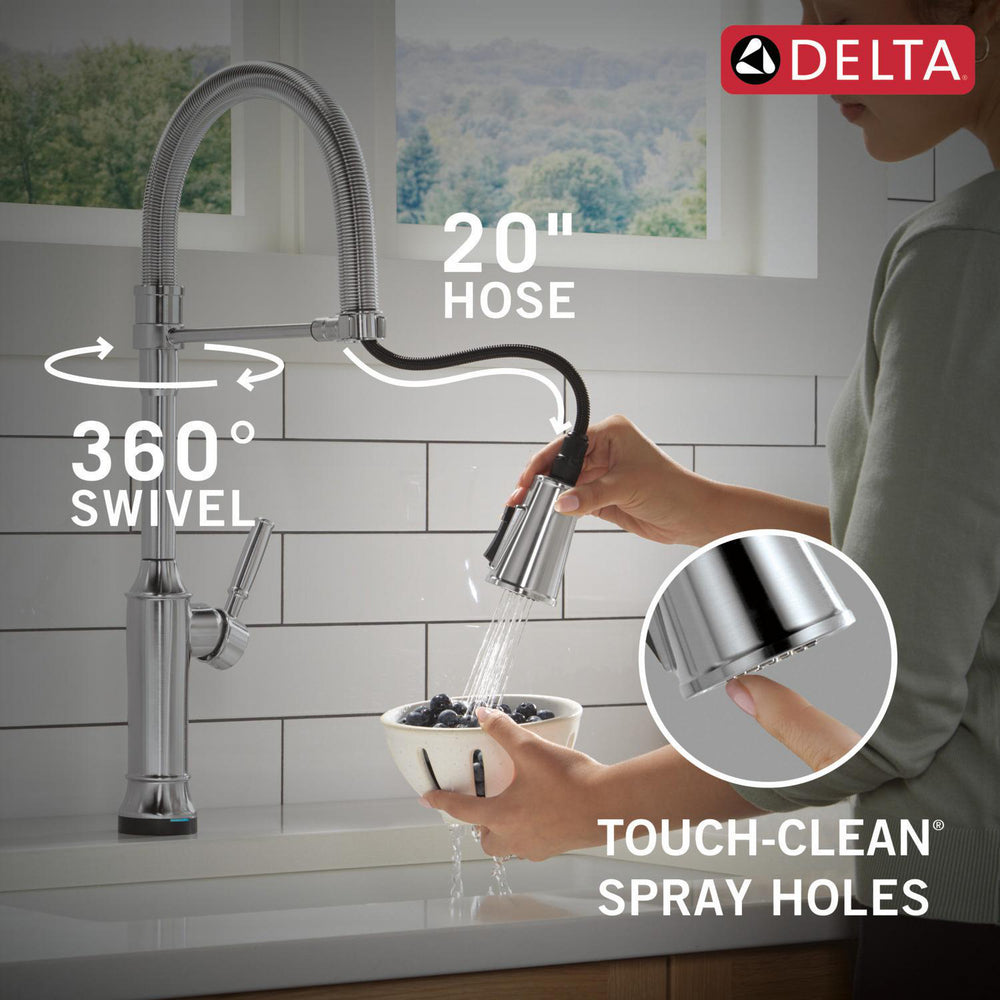 Delta Renaldi Touch2O Technology Kitchen Faucet with Touchless Technology - 9684TL