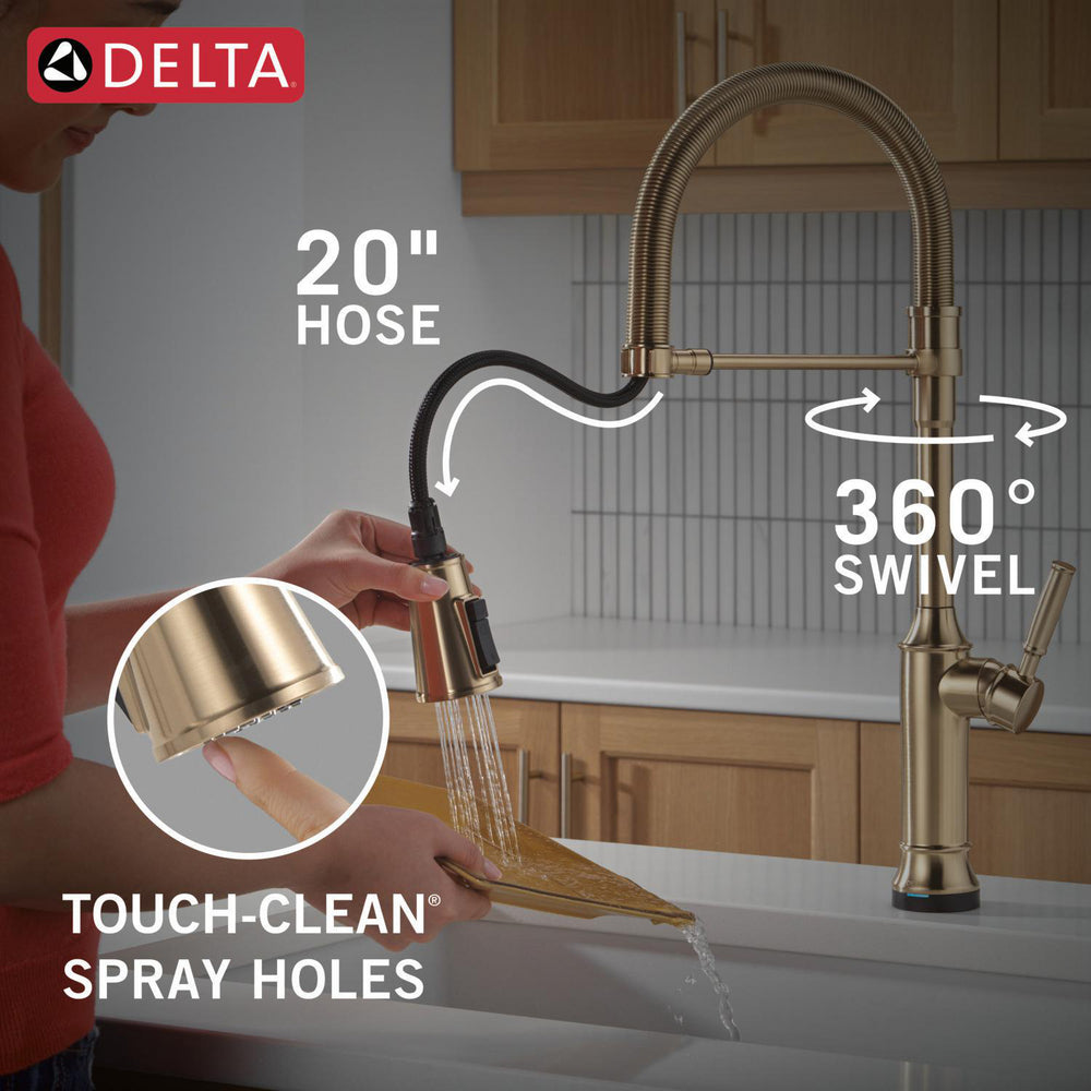 Delta Renaldi Touch2O Technology Kitchen Faucet with Touchless Technology - 9684TL