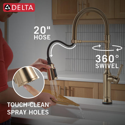 Delta Renaldi Touch2O Technology Kitchen Faucet with Touchless Technology - 9684TL