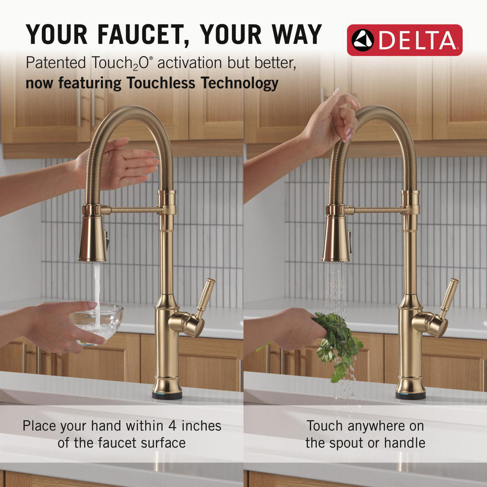 Delta Renaldi Touch2O Technology Kitchen Faucet with Touchless Technology - 9684TL