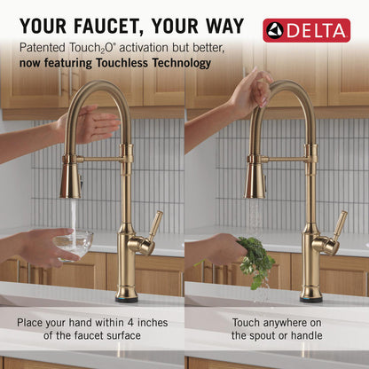 Delta Renaldi Touch2O Technology Kitchen Faucet with Touchless Technology - 9684TL