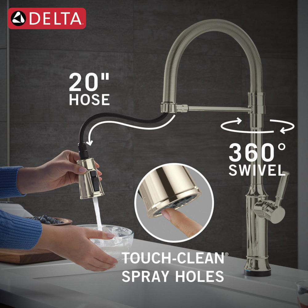 Delta Renaldi Touch2O Technology Kitchen Faucet with Touchless Technology - 9684TL