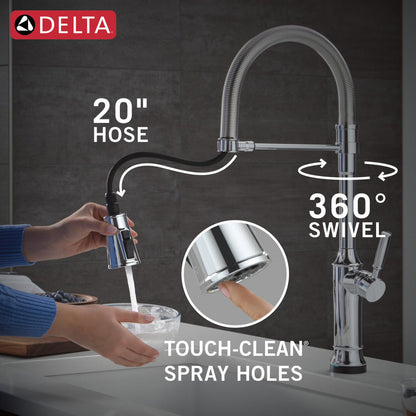 Delta Renaldi Touch2O Technology Kitchen Faucet with Touchless Technology - 9684TL