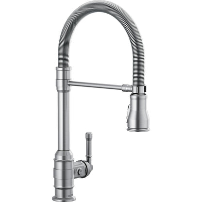 Delta Broderick Single Handle Pull-Down Kitchen Faucet With Spring Spout - 9690