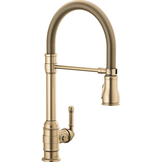 Delta Broderick Single Handle Pull-Down Kitchen Faucet With Spring Spout - 9690