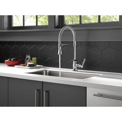 Delta Broderick Single Handle Pull-Down Kitchen Faucet With Spring Spout - 9690