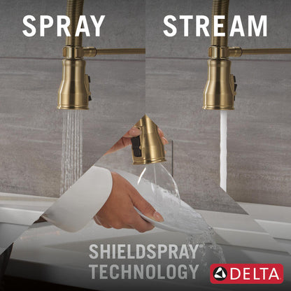 Delta Broderick Pro Touchless Pulldown Kitchen Faucet - 9690TL