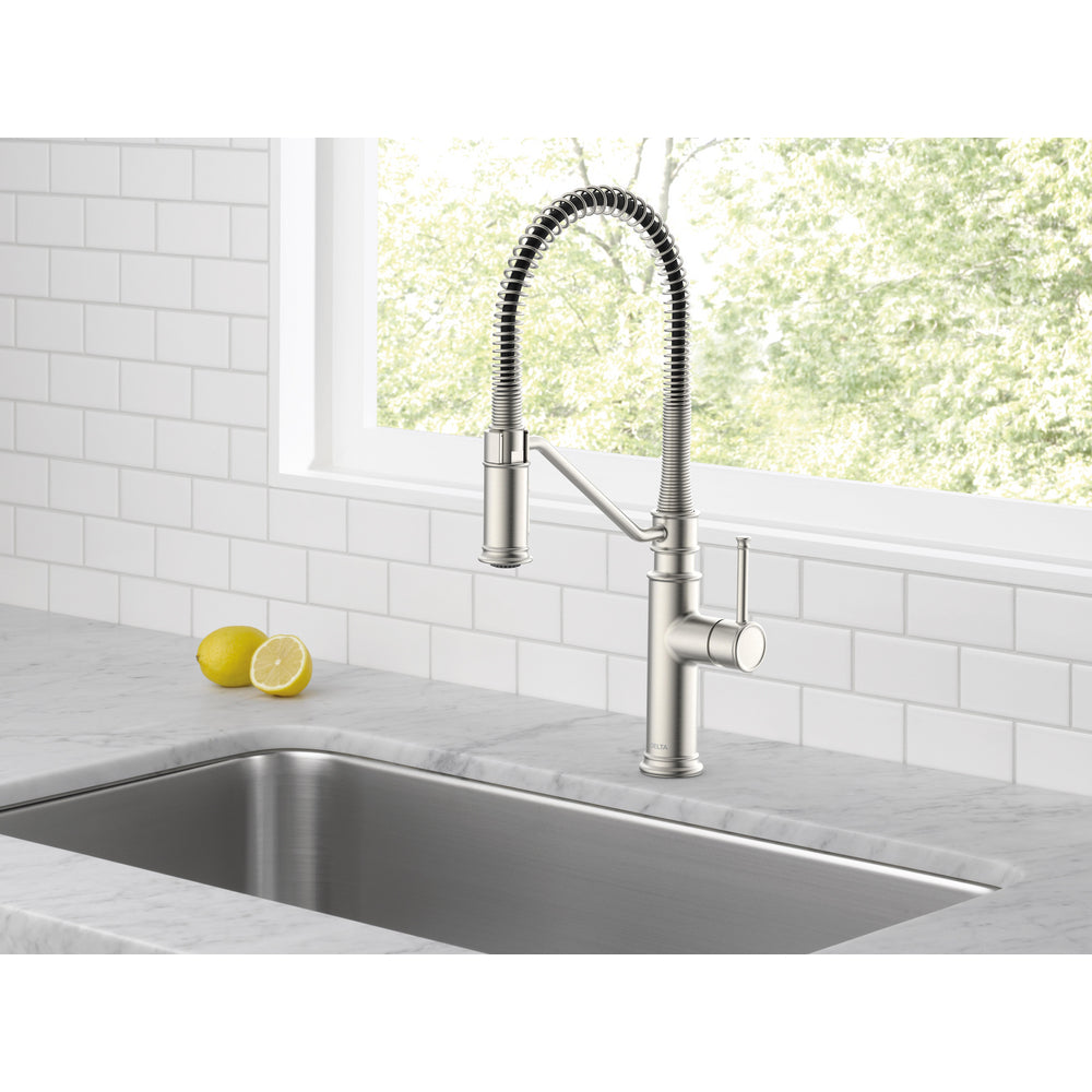 Robinet de cuisine industriel à ressort rétractable Delta Prodeco - 983LF