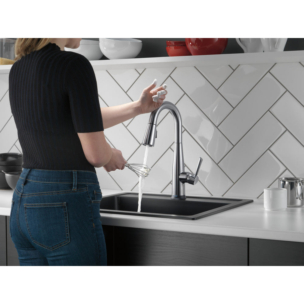 Delta Essa Single Handle Pull-Down Bar/Prep Faucet with Touch2O Technology - 9913T