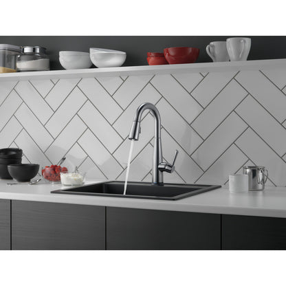 Delta Essa Single Handle Pull-Down Bar/Prep Faucet with Touch2O Technology - 9913T