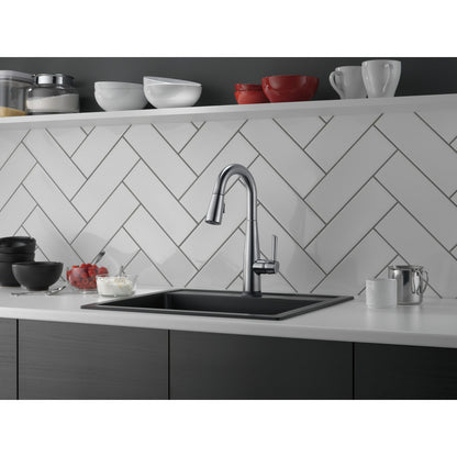 Delta Essa Single Handle Pull-Down Bar/Prep Faucet with Touch2O Technology - 9913T