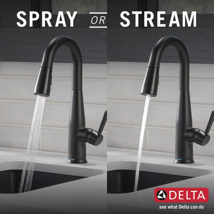 Delta Essa Single Handle Pull-Down Bar/Prep Faucet with Touch2O Technology - 9913T