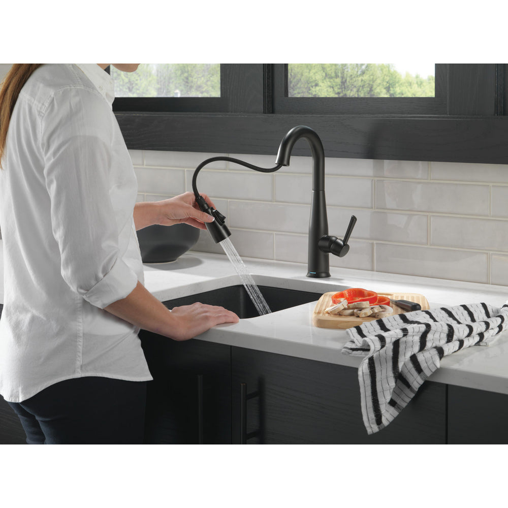 Delta Essa Single Handle Pull-Down Bar/Prep Faucet with Touch2O Technology - 9913T