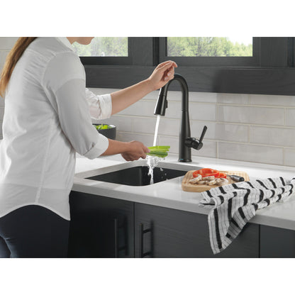 Delta Essa Single Handle Pull-Down Bar/Prep Faucet with Touch2O Technology - 9913T