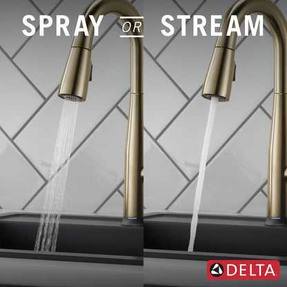 Delta Essa Single Handle Pull-Down Bar/Prep Faucet with Touch2O Technology - 9913T
