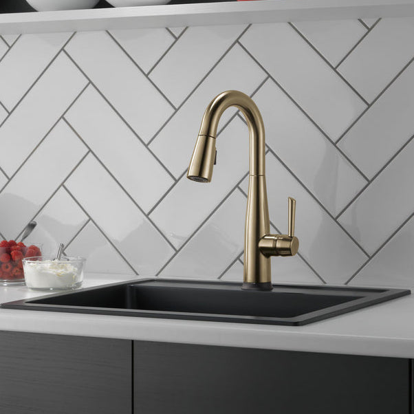 Delta Essa Single Handle Pull-Down Bar/Prep Faucet with Touch2O Technology - 9913T