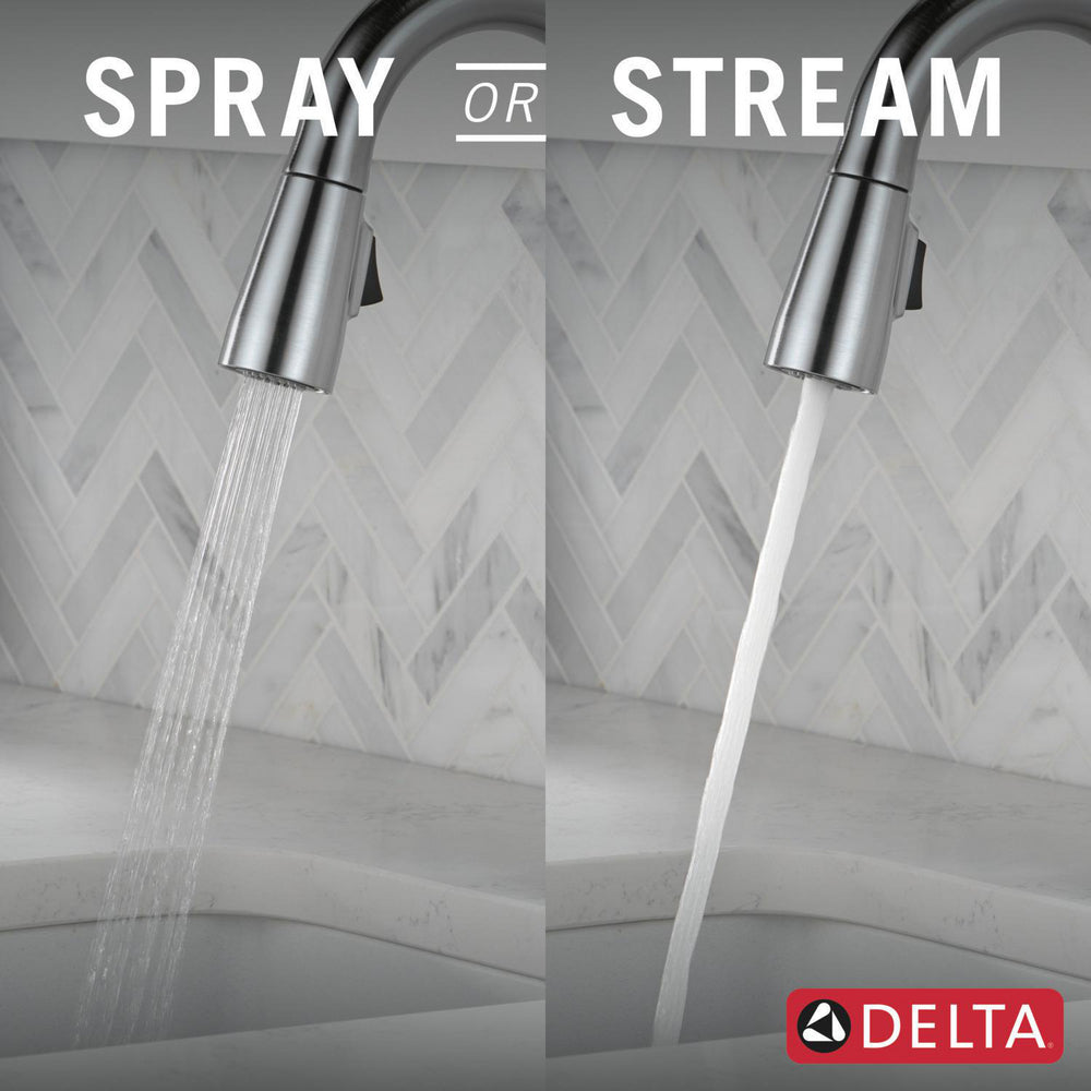 Delta Essa Single Handle Pull-down Bar/Prep Faucet with Touchless Technology