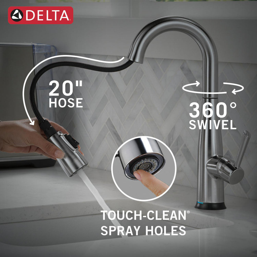 Delta Essa Single Handle Pull-down Bar/Prep Faucet with Touchless Technology