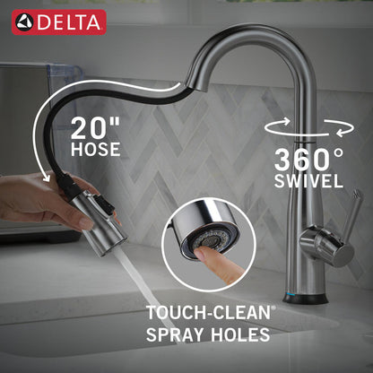 Delta Essa Single Handle Pull-down Bar/Prep Faucet with Touchless Technology
