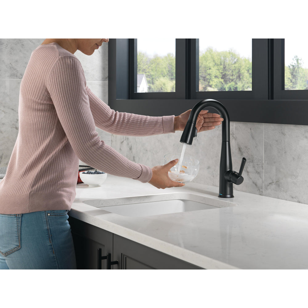 Delta Essa Single Handle Pull-down Bar/Prep Faucet with Touchless Technology