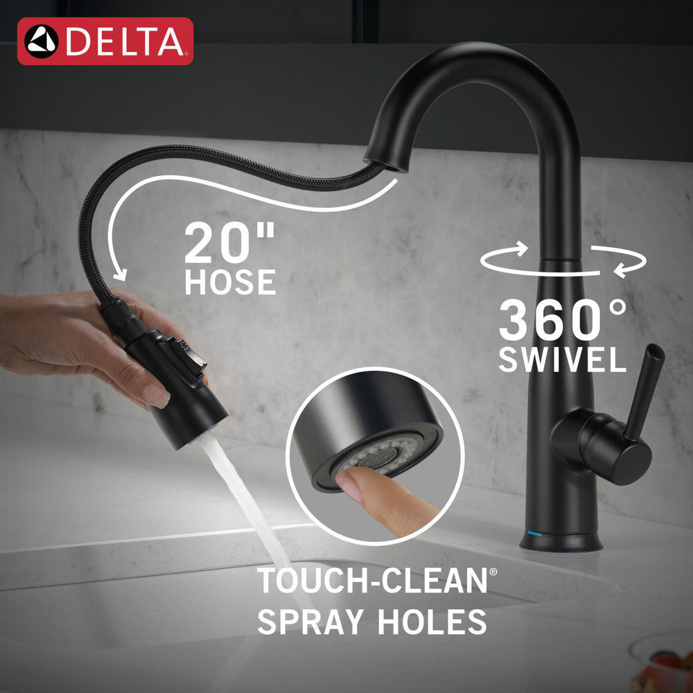 Delta Essa Single Handle Pull-down Bar/Prep Faucet with Touchless Technology